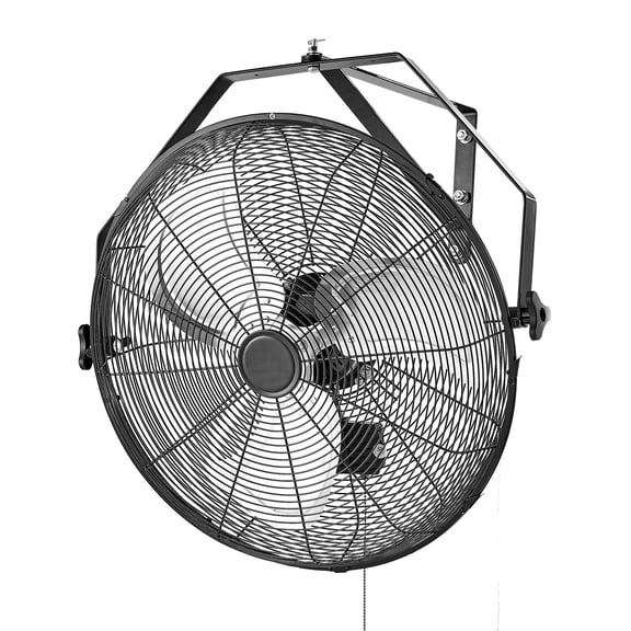 20 Inch 4650 CFM Industrial Grade Wall Fan, 3-Speed, for Large Garage, Workshop, and Warehouse