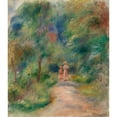 thumbnail image 2 of Pierre-Auguste Renoir 12x14 Black Ornate Wood Framed Double Matted Museum Art Print Titled: Two Figures We Have Path (Two Figures in a Path) (C. 1906), 2 of 5