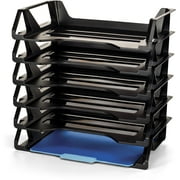 Officemate Achieva Side Load Letter Tray, Recycled, Black, 6 Pack (26212)