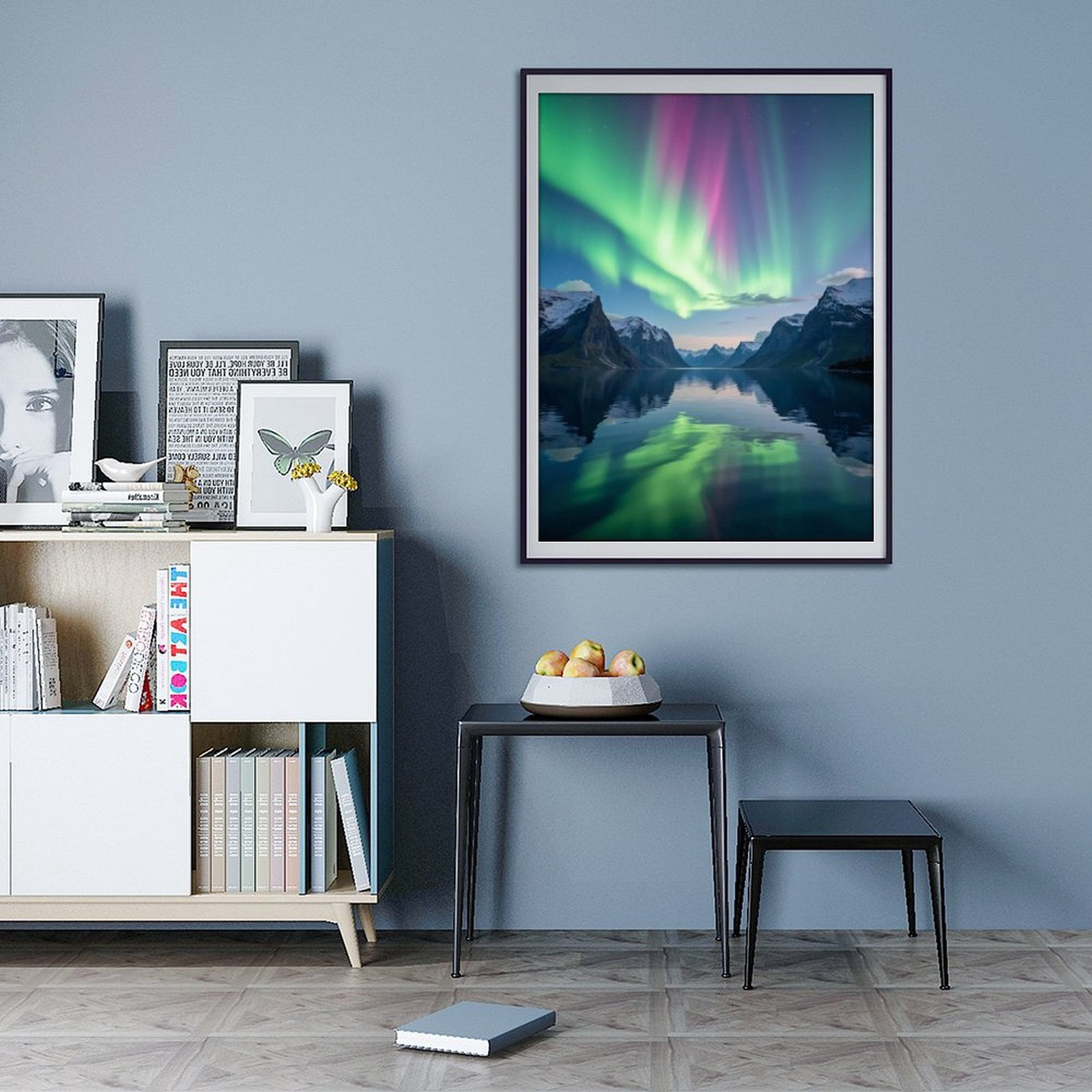 Diamond Art Kits for Adults - 5d Aurora Over Mountains Reflecting Lake Diamond Painting for Adults, Diamond Art for Adults Beginners, Diamond Painting Kits for Adults for Home Wall Decor