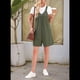 thumbnail image 4 of Overol de Punto Liso con Bolsillos Laterales para Mujer, Color Verde , Talla XXL, 4 of 9
