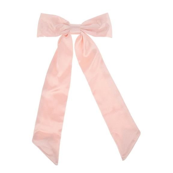 Unique Bargains 1 Pc Elegant Bow Ribbon Duckbill Hair Clips for Home Pink