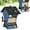 Blue, variant on ANHXN outdoor squirrel proof feeder, large wild feeder for Cardinals and Chicks, durable backyard feeder(one)