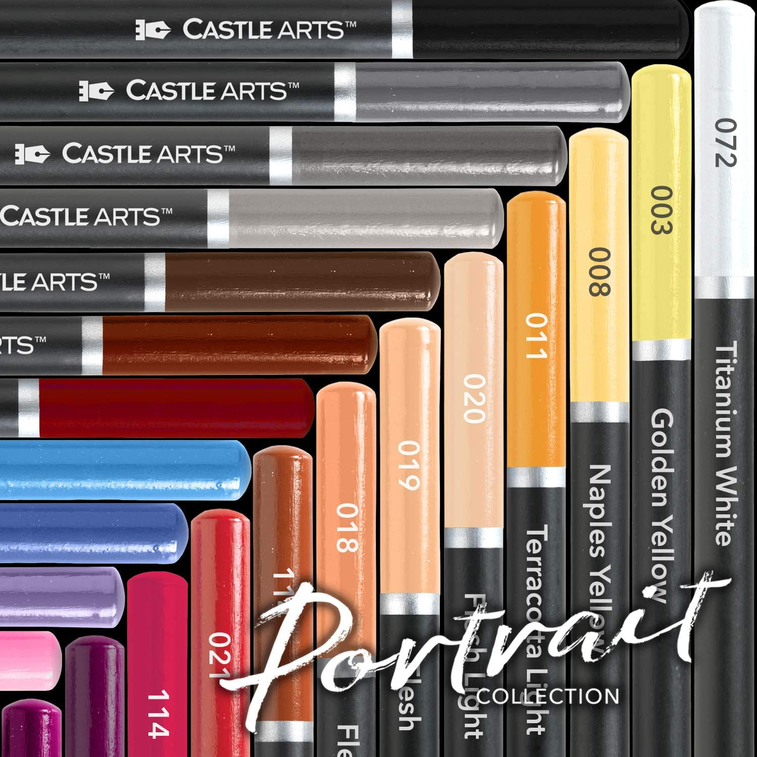 Castle Arts  48 Piece Seascape & Botanical Colored Pencils