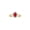 Ruby, variant on Rings for Women 14K Gold Plated Silver Halo of Diamond Birthstone Ring 6X4MM Gemstone July Ruby Jewelry for Women Size 6