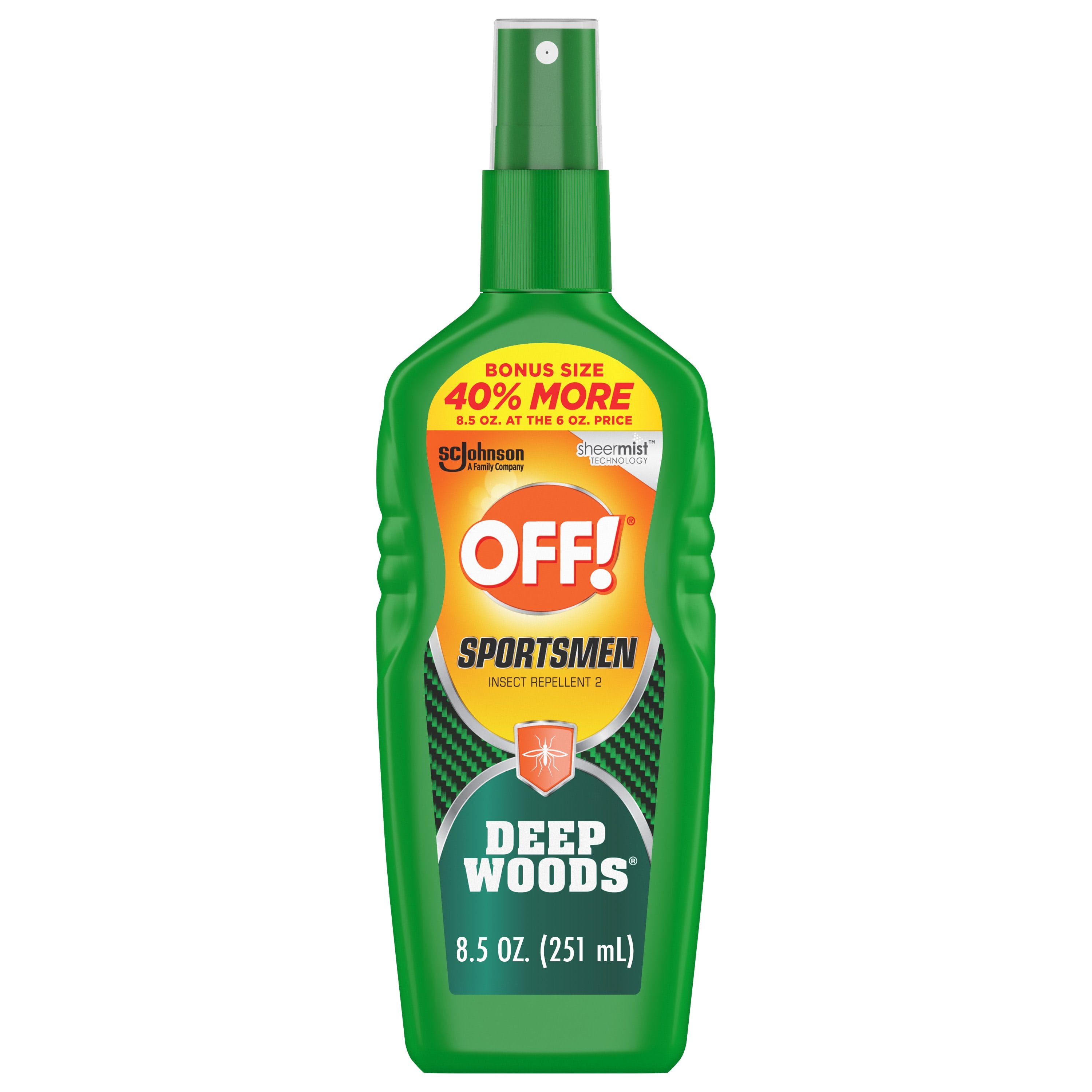 OFF! Sportsmen Deep Woods Insect Repellent II Spritz, Bonus Size, 8.5 Oz