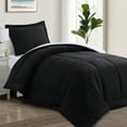 thumbnail image 2 of Aisbo Reversible Comforter Set Twin XL - Fluffy 2-Pieces Comforter Set Soft and Lightweight, Black and White All Season Down Alternative Comforter for Twin XL Bed with 1 Reversible Pillow Shams, 2 of 7