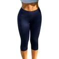 thumbnail image 2 of Karymi Wide Leg Pants Woman Solid High Waist Split Hem Capri Leggings, Stretch Slim Fit Knee Length Cropped Yoga Pants, Seamless Bodycon Athletic Trousers Biker Shorts Women, 2 of 7