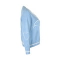 thumbnail image 3 of Okbabeha Women's V Neck Sweaters, Heart Long Sleeve Bat Print Loose Knit Tops, 3 of 9