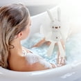 thumbnail image 4 of Unique Bargains 1 Pc Rabbit Bath Shower Loofah Sponge Body Puffs White, 4 of 6
