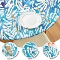 thumbnail image 4 of Colorful Tie Dye Pattern Round Fitted Tablecloth with Elastic Edge,Dining Table Cover Waterproof,Outdoor Round Tablecloth for Camping,Dining,Indoor and Outdoor, 4 of 7