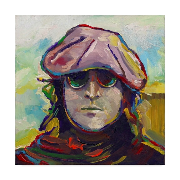 Trademark Fine Art 'John Lennon Hat' Canvas Art by Howie Green