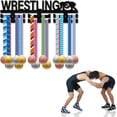 thumbnail image 7 of Wood Wrestling Medal Holder Sport Medal Hanger Display Medal Rack Wall Rack Mounted over 30 Medals Award Ribbon Stand Running Soccer Football for Competition Athletes Medalist 15.7x4.5 Inch, 7 of 7