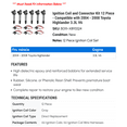 thumbnail image 2 of Ignition Coil and Connector Kit 12 Piece - Compatible with 2004 - 2008 Toyota Highlander 3.3L V6 2005 2006 2007, 2 of 3