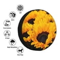 thumbnail image 4 of Sikiie Flower Bush Sunflower PVC Leather Spare Tire Wheel Cover Spare Tire Cover, for Car Truck SUV Camper Trailer Universal Fit(14-17in)-16 inch, 4 of 6