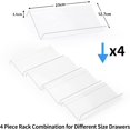 thumbnail image 2 of Spice Drawer Organizer, Clear Acrylic 4 Tier Expandable from 23 cm to 46 cm Seasoning Jars Drawers Insert, Kitchen Spice Rack Tray for Drawer/Countertop (Jars and Labels not Included), 2 of 6