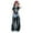 P-Black1, variant on Girls Spring Trousers Jazz Street Dance Cargo Denim Overalls For Teen Baggy Wide Leg Jumpsuit With Waist Belt And Drawstring Hem Comfortable Playsuit Black2 10-11 Years
