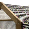 thumbnail image 5 of Colorful Pet House, Hand Drawn Grunge Inspired Composition of Circles and Dots on Stripped Backdrop, Outdoor & Indoor Portable Dog Kennel with Pillow and Cover, 5 Sizes, Multicolor, by Ambesonne, 5 of 5