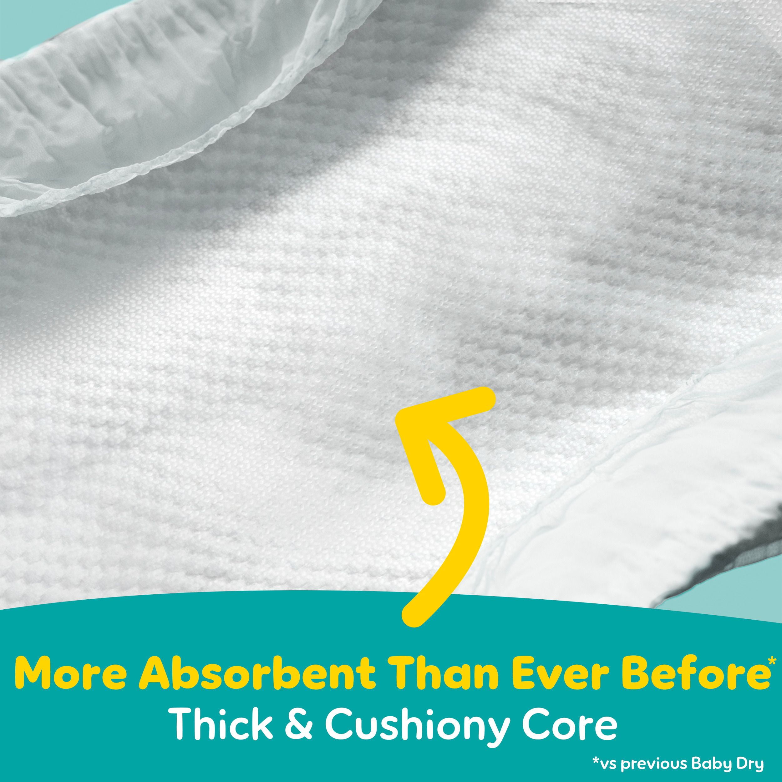 Pampers Baby Dry Ultra Diapers, Mega XL Diapers, Size 6 (23-44 lbs), 72 CT, Absorbent Disposable Diapers