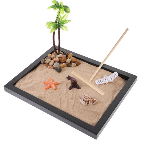 WORGEOUS 1 Set Japanese Mini Sand Beach Desktop Sand Beach Decoration for Study Room