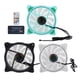 thumbnail image 2 of 3 uds ventiladores de refrigeración controlador ARGB 11 aspas de ventilador enfriador de aire de computadora silencioso 1200rpm 12V, 2 of 8
