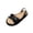 Black, variant on Womens Comfy Slingback Loafers Cushioned Footbed Bow Decor Versatile Open Side Shoes for Outings and Work