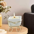 thumbnail image 3 of Soporte de lámpara de té perfecl candeliere decorativo Cerámica Blanca Porta vela, 3 of 7