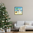 thumbnail image 3 of Stupell Industries Festive Snowman Beach Holiday Painting Black Framed Art Print Wall Art, 24 x 24, 3 of 9