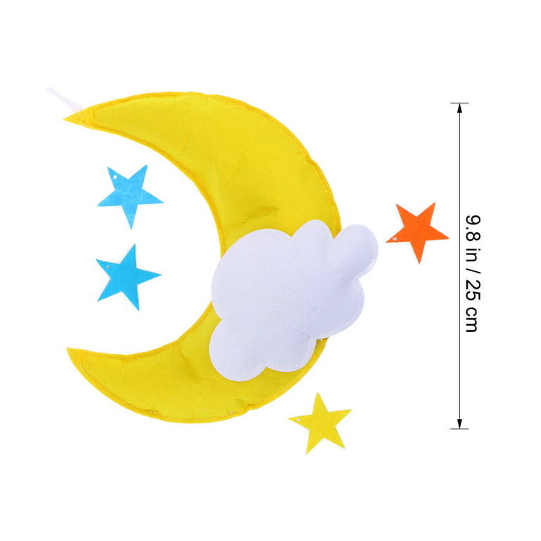 16 Pcs 3D Cloud Hanging for Ceiling Decorations Star Moon Decorations Felt  Fake Cloud Party Ornaments Star Moon Props for Nursery Children Room Baby