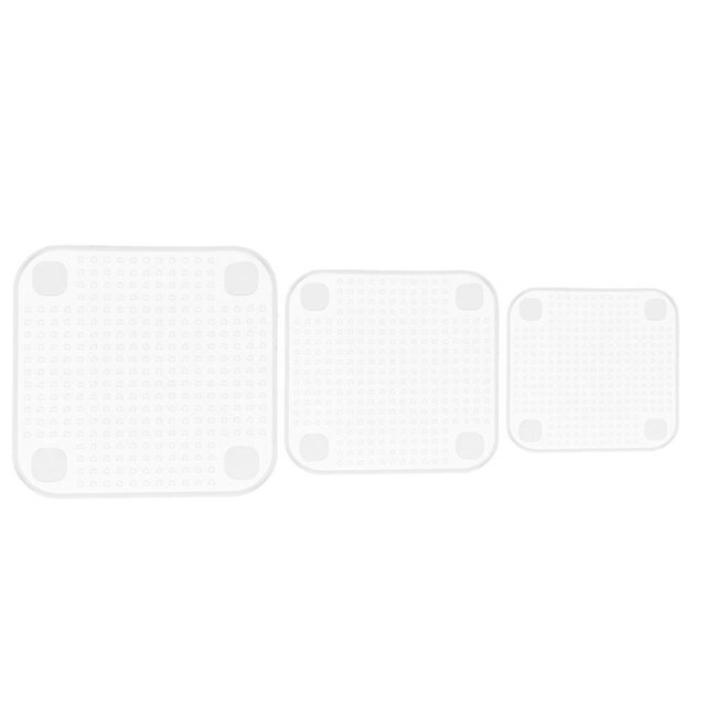 3 Pcs Couvercles de Bol en Silicone Réutilisables Multifonctions Film de Conservation pour Garder Frais Film Extensible Scellé