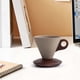 thumbnail image 5 of Taza de Café Cónica de Cerámica Rústica Vintage con Asa de Madera Incrustada y Base de Madera Maciza, Taza de 200ml con Textura Escarchada para Preparación de Café Casero y Té., 5 of 7