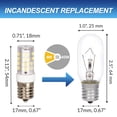 thumbnail image 5 of Simba Lighting LED T6 4W 40W Equivalent Bulbs 120V E17 6000K Daylight 2-Pack, 5 of 12