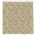 thumbnail image 2 of Ambesonne Nature Shower Curtain, Swallow House Martin Birds, 69"Wx70"L, Pale Sepia and Taupe, 2 of 4