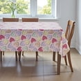 thumbnail image 4 of Serafina Home Valentine Vinyl Flannel Backed Tablecloth for Dining Room Kitchen Table Decor: Valentine's Day Candy Hearts Themed Designs 52" x 52", 4 of 8