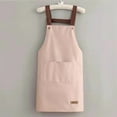 thumbnail image 3 of Cooking Apron Sleeveless Large Pocket PVC Adjustable Waist Strap Chef Apron for Restaurant -Pink, 3 of 7