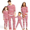 thumbnail image 3 of Conjuntos navideños para padres e hijos más vendidos, conjunto exclusivo con estampado de rayas rojas y blancas, 2025, 3 of 5