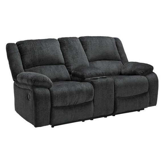 Signature Design by Ashley Draycoll Power Reclining Loveseat in Slate