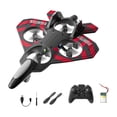 thumbnail image 3 of Avión de control remoto Hobby Glider Regalos para niños Quadcopter Helicóptero Giro de 360 degree Rojo con 1 batería, 3 of 8