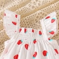 thumbnail image 5 of JIAYUE Girls Outfit Sets Fly Sleeve Square Collar Adorable Summer Cute Fruit Print Top And Shorts Comfy Casual Two Piece Play Trendy Children Clothes Suits, 5 of 9