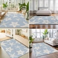 thumbnail image 4 of Area Rugs 3'x5', Blue Starfish Coastal Carpet Runner Indoor Outdoor Rugs Home Decor Aesthetic, Nautical Summer Ocean Abstract Art Non Slip Mats Washable Accent Rug for Living Room Bedroom, 4 of 8