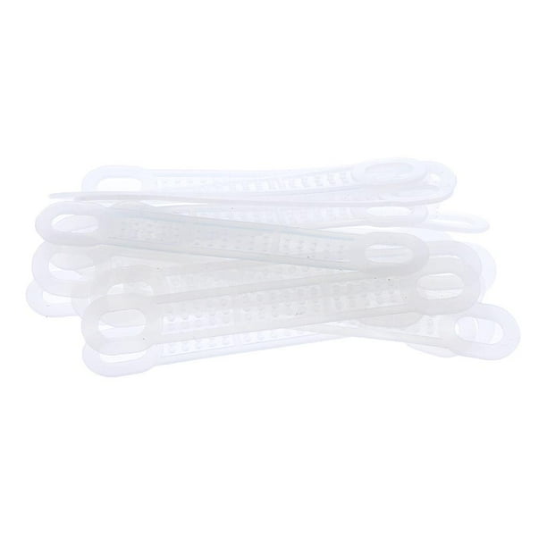 Lotes de 50 agarraderas de silicona antideslizantes elásticas para colgar ropa S blanco Zulema Puños de suspensión antideslizantes