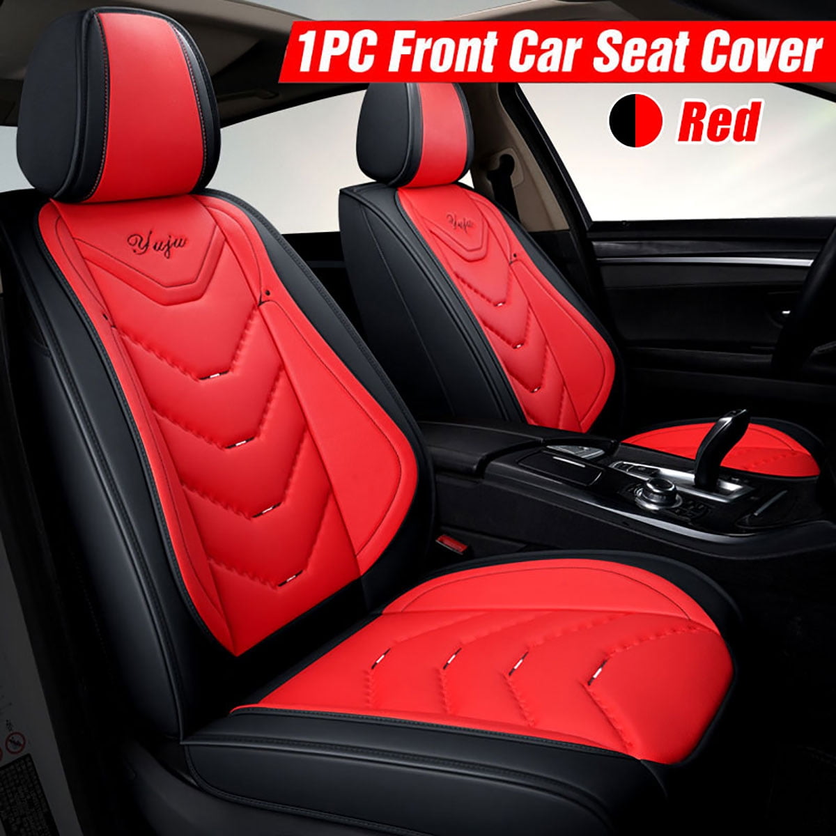1PC Universal PU Leather Car Seat Covers, Automotive Vehicle Non-slip