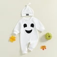 thumbnail image 5 of mgoYE Baby Boys Girls Halloween Outfit Set Funny Halloween Long Sleeve Romper with Hat Size 0-3 Months, 5 of 9