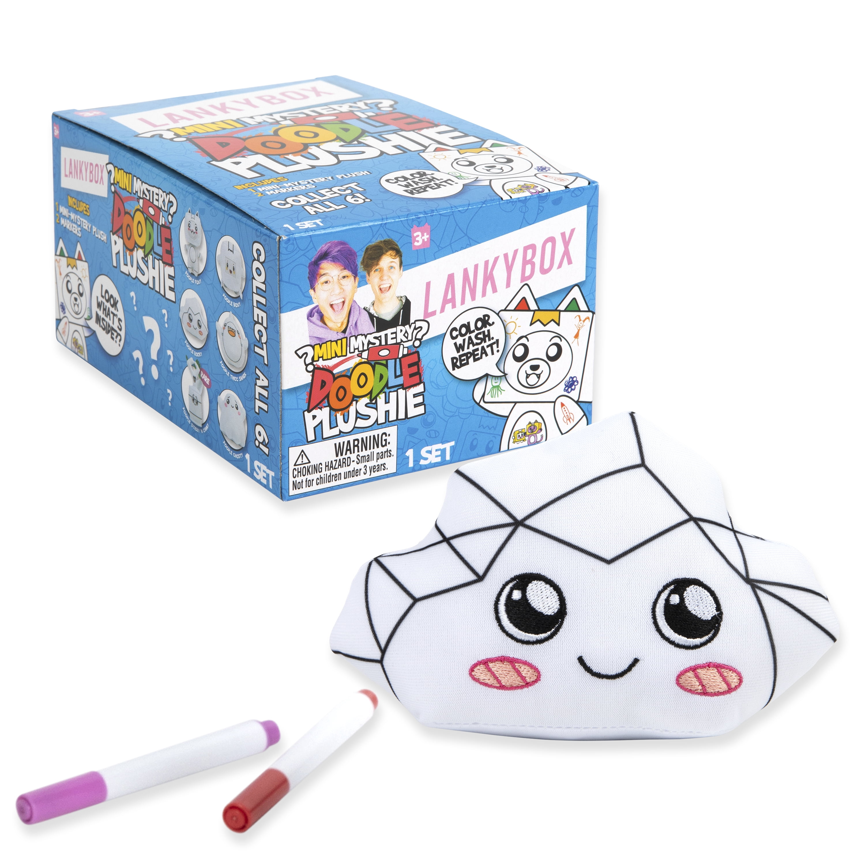LankyBox Mystery Plush, Doodle Collection, Collectible Blind Box Mini Plush, Officially Licensed LankyBox Brand Merch
