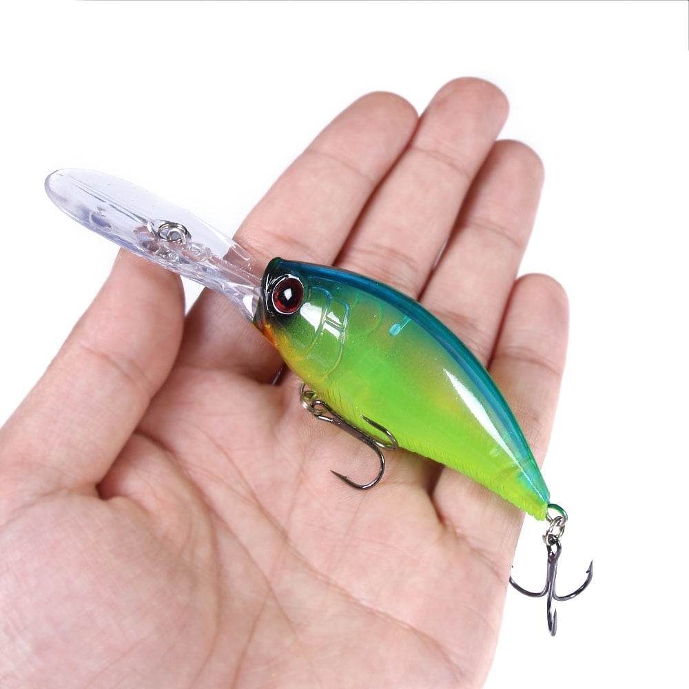 HENGJIA Crankbait Crankbaits for Bass Fishing Lures 10pcs Deep Diving Crankbait 4.92inches Bass Crankbaits Fishing Hard Baits for Bass Trout Freshwater and Saltwater