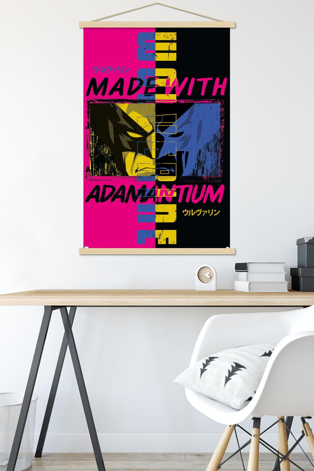 Marvel Comics - Wolverine - Made With Adamantium Wall Poster with Wooden Magnetic Frame, 22.375" x 34"