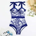 thumbnail image 2 of Traje de baño de una pieza con lazo en los hombros, sujetador con cable Retro, traje de baño de alta elasticidad para mujer, para piscina, playa, natación, 2 of 5