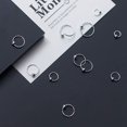 thumbnail image 2 of 20G Sterling Silver Ball Bead Sleeper Small Hoop Earrings Tragus Cartilage Nose Rings Septum Piercing Hoops, 2 of 6