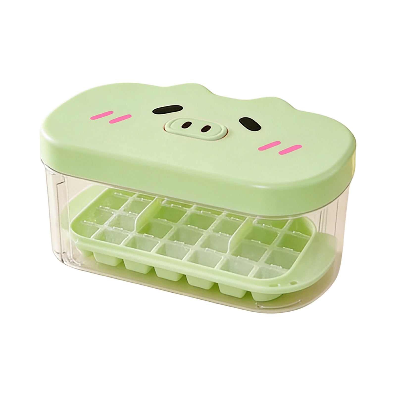 Werulen Press Type Ice Mold One Button Release Easy Demold,Home Kitchen Beverage Cooling Ice Making Tool,Ice Maker,Freezer Mold,Chilling Accessory