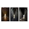 thumbnail image 2 of Designart "Timeless Classic Passage in Beige Tunnel" Architecture Wall Art Set Of 3 - Beige Tunnels Canvas Set For Living Room Decor, 2 of 7
